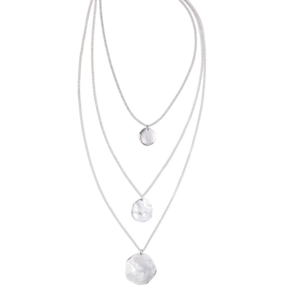 Three Row Paillette Graduated Pendant-n150s